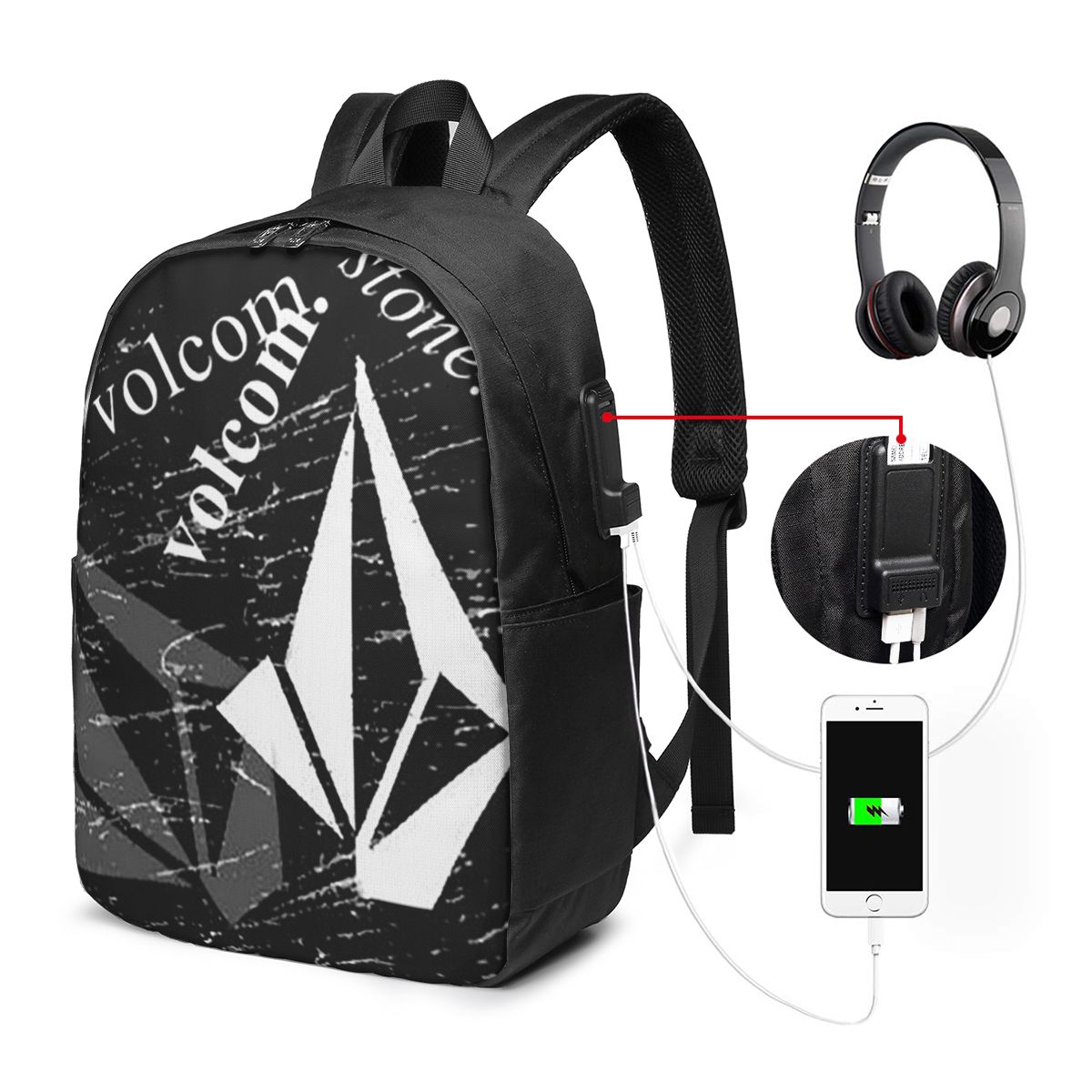 Laptop Bag - Рюкзак с логотипом V-Volcom, дорожная сумка