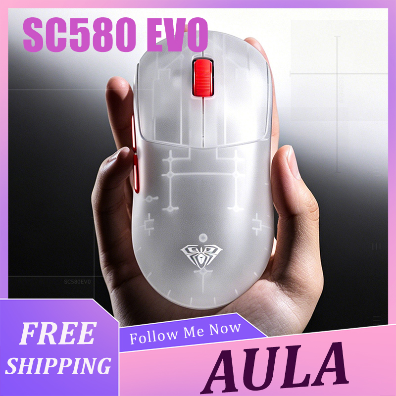 Laptop Mouse - Беспроводная мышь AULA SC580 EVO, легкая,